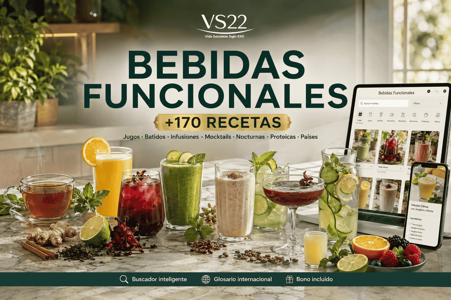Bebidas funcionales para distintos momentos del día